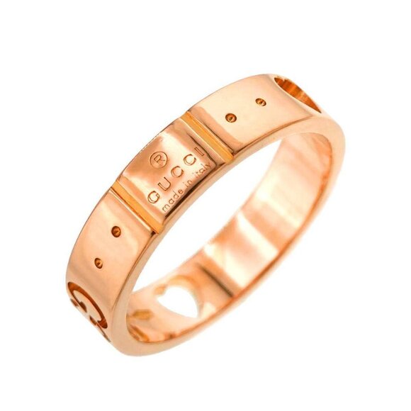 GUCCI Icon Ring 18K PG Pink Gold 750 Size7 3.75-4(US) 90263810 - Picture 1 of 12